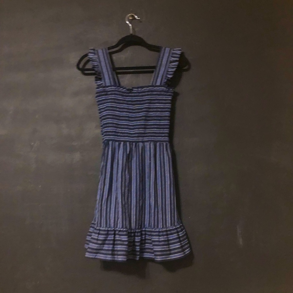 Allison and Kelly Smocked Ruffle Stripe Dress